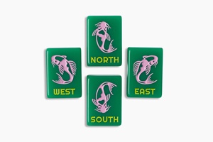 <span class=keywords><strong>Jeu</strong></span> de Mahjong en Acrylique de Haute Qualité Série Émeraude Porte-Bonheur, Très Vendu, pour 4 Joueurs Adultes - Product Image 6