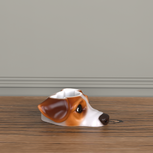 Animal decorativo personalizado pintado a mano porcelana Mestizo Mutt pueblo de raza mixta perro indígena cuenco plato de Alimentación de Mascotas de cerámica - Product Image 4