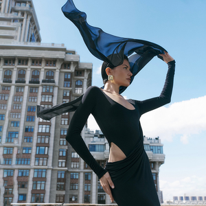 Vestidos Casuales de Fiesta y Boda para Mujer, con Cuello en V, Estampado con Volantes, Sin Tirantes, Ajuste Holgado, Estilo Crop, Largos, para Otoño, a la Moda y Sexys - Product Image 4