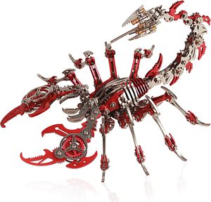 Kits de Rompecabezas Metálicos 3D Coloridos para Adultos y Adolescentes, Modelos de Ensamblaje Mecánico, Escorpión <span class=keywords><strong>Rey</strong></span>, Adornos de Acero Inoxidable 3D - Product Image 4