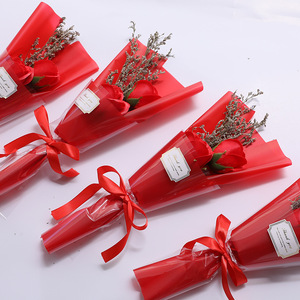 Roses <span class=keywords><strong>de</strong></span> Savon Artisanales Préservées dans une Boîte Cadeau en <span class=keywords><strong>Bois</strong></span>, Roses Artificielles Décoratives, Cadeaux pour la Saint-Valentin et la Fête des Mères - Product Image 3