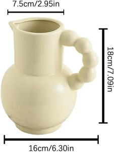 Bán buôn floreros jarrones florist Fleur Bảng hoa Nordic Bud gốm & sứ Flower Vase Jug <span class=keywords><strong>Pitcher</strong></span> cho trang trí nội thất - Product Image 2