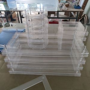 Réservoir d'eau conique en acrylique transparent pour instrument expérimental avec bride de précision - Product Image 4