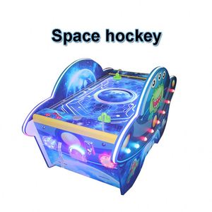 Machine de hockey sur air à monnayeur pour divertissement intérieur, avec trous opposés, version anglaise, 2 joueurs, 110/220V, en bois/acrylique - Product Image 4