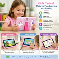Nouvelle tablette pour enfants HYRS 7 pouces Android 13 12 Go + 256 Go Qualcomm 8916 Octa-core WiFi Éducation Divertissement Housse en silicone antichoc