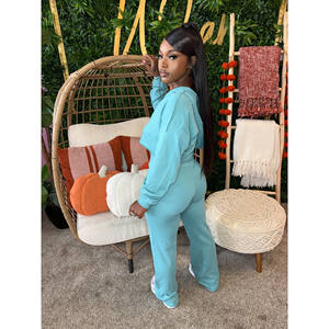 Neue 2-teilige Hoodie-Sets Damen-Outfits Mode-Reißverschluss-Jogging hose und Hoodie Herbst Winter Zweiteilige Trainingsanzug-Sets - Product Image 4