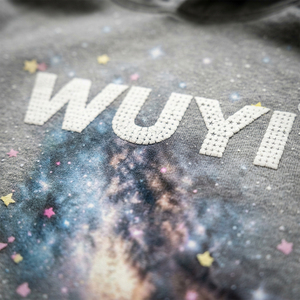 OEM Men's Galaxy Print Hoodie Streetwear Heather Grey Nebula Graphic Sweatshirt Oversized Heavyweight Cotton Pullover for Men - Product Image 4