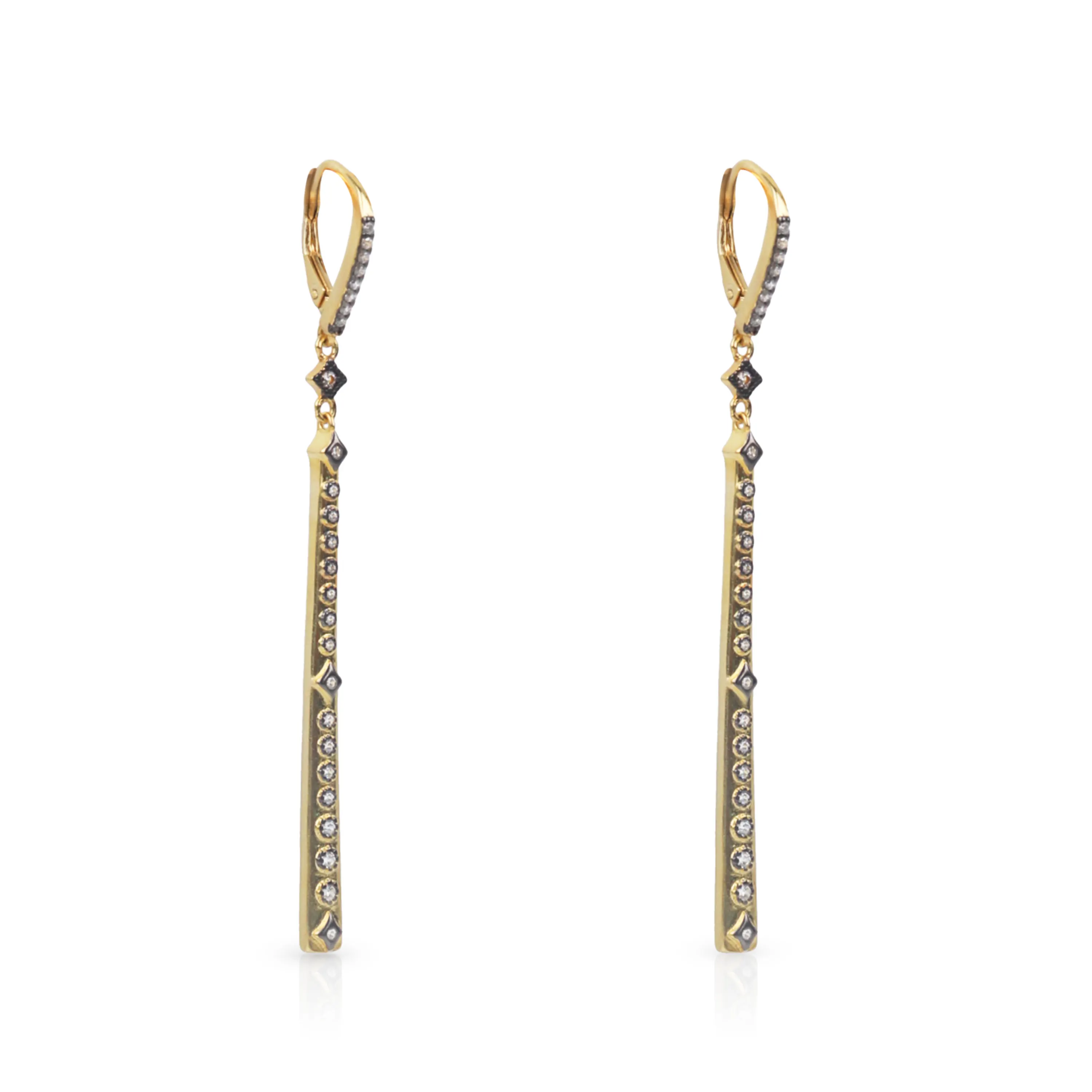 Chris April in stock fine jewelry 925 sterling silver 14k gold plated Custom vermeil court style drop earrings