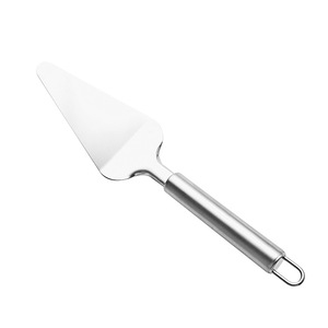 Stainless Steel Pancake Spatula Triangular Pizza Tool With Round Handle For Baking And Cheese Serving - Product Image 3