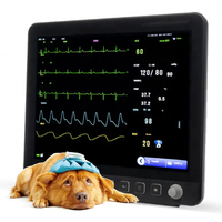 Moniteur Multiparamétrique Portable ECG Tensiomètre Soins Vétérinaires Moniteur Vital Portable pour Animaux Écran TFT 15 Pouces