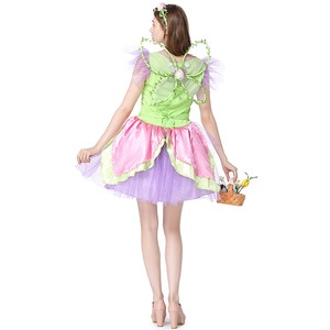 Disfraz de Hada Verde XJHalloween para <span class=keywords><strong>Mujer</strong></span> Adulta, Conjunto de Hada de las Flores para Juego de Roles, Vestido de Princesa de Halloween - Product Image 4