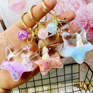 Mini Drink <b>Floating</b> Keychain Creative Cute Milk Tea Beverage Acrylic Liquid Keychain - Product Image 5