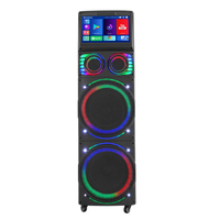 Système de karaoké mini tout-en-un professionnel Android puissant de 100 W avec deux woofers de 12 pouces, vente chaude au Pérou, boîte magique haut-parleur