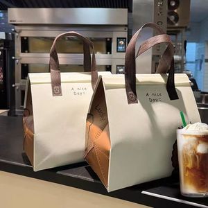 JN Sac isotherme jetable PP Non-Woven Aluminum Foil Isolé Take-Away Coffee Food Delivery Bag - Product Image 2