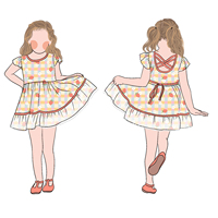 Offre Spéciale doux mignon Plaid fraises imprimer manches courtes dos croisé ourlet à volants robe en dentelle pour enfants fille