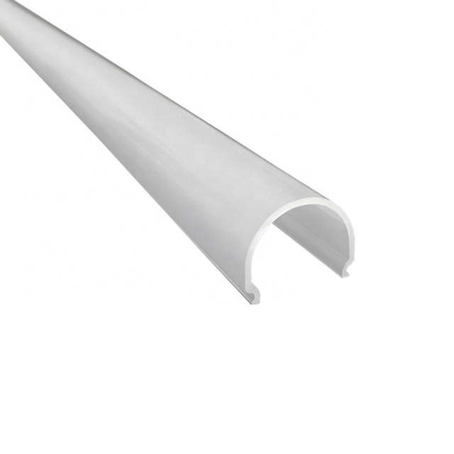 Customized Pmma T8 PC Tube Irergular Plastic Strip Milky White Extrusion Diffuser Led Lens Light Covers