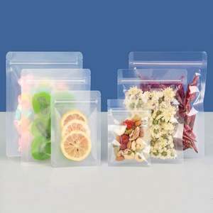 Clear Recyclable Reusable Zip Lock Stand up <b>Pouch</b> PE Gravure Printing Customizable Packaging for Snacks Canned Food Pet Food - Product Image 4