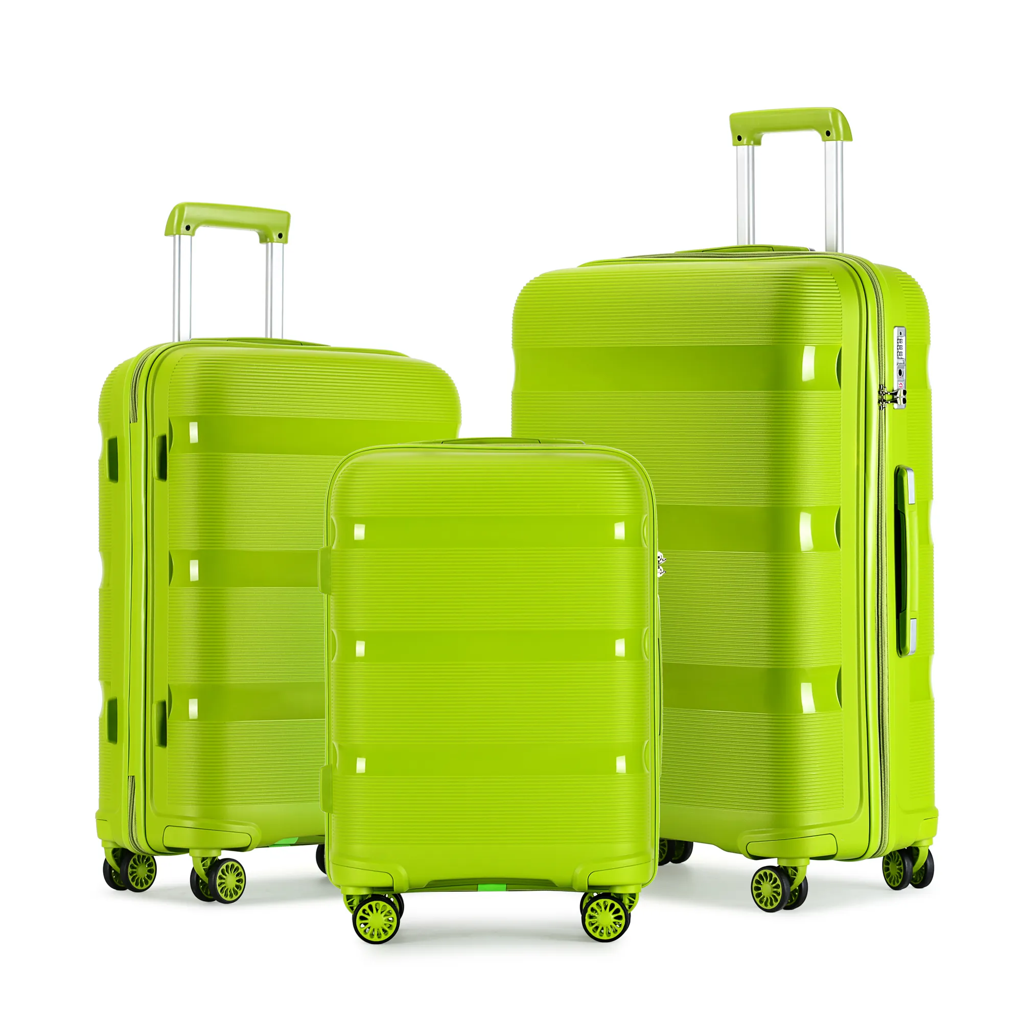 Hard Case PP Trolley Luggage Travel Suitcase Bag 20 24 28 Inch Customization Luggage Set