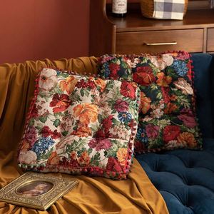Wholesale Premium Yoga Meditation Pillow Chair Sofa Seat Square Cushion With Flower - Product Image 3