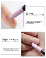 Lime à ongles en pierre de quartz violette durable et lavable Stick Nail Art Manucure Pédicure Cuticules Poussoir pour peau morte