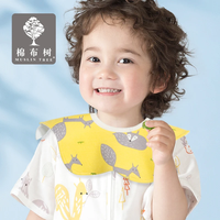 Bavoirs pour bébés et tout-petits, motif dessin animé, qualité alimentaire, rotation à 360 degrés, doux, imperméables, avec bouton-pression, vente en gros