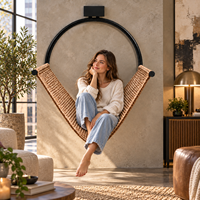 Ropecube - Balançoire Moderne en Corde de Polyester Tressée en Forme de V pour Intérieur, Salon, Chambre, Hôtel, Appartement