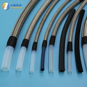 Good Quality 1-1/4 AISI 304 Braided Steel High Temperature Ptfe Convoluted Hose For Steam Iron