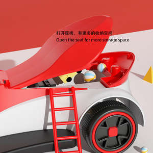 Mainan mobil keseimbangan anak-anak, sepeda listrik 4 roda bayi keseimbangan Walker naik mainan anak-anak skuter meluncur - Product Image 3