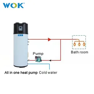 Topo cop 3.5kw aquecedores de água, ar para água, aquecedores domésticos, tudo em um bomba de calor de água quente