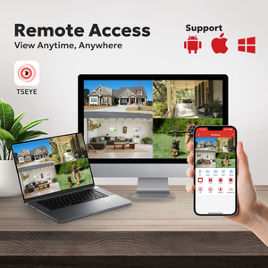 EXPGlobal 10CH Sistema de cámara de seguridad CCTV inalámbrica 5MP Visión nocturna CMOS Audio bidireccional H.264 Detección de movimiento <span class=keywords><strong>P2P</strong></span> <span class=keywords><strong>NVR</strong></span> Kit - Product Image 6