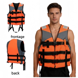 Gilet di salvataggio personalizzato leggero NiuFuRui 75N materiale booyancy Oxford per gli sport acquatici giacche salvavita personalizzabili - Product Image 3