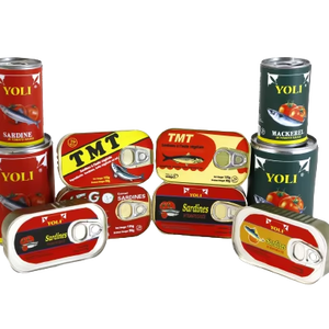 أطعمة بحرية معلبة-سمك الماكريل والسردين في صحن من نوع مأكولات بحرية معلبة - Product Image 1