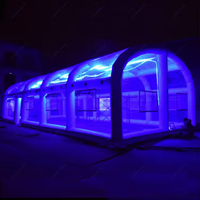 Carpa Inflable Personalizada con Luces LED, Carpa Portátil Grande para Fiestas, Bodas, Exposiciones, Estructura Exterior Inflable Transparente