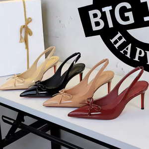 Sandales à talons fins pour femmes, formelles, antidérapantes, avec bande élastique, bout pointu, sexy, à lacets, pour les soirées - Product Image 4