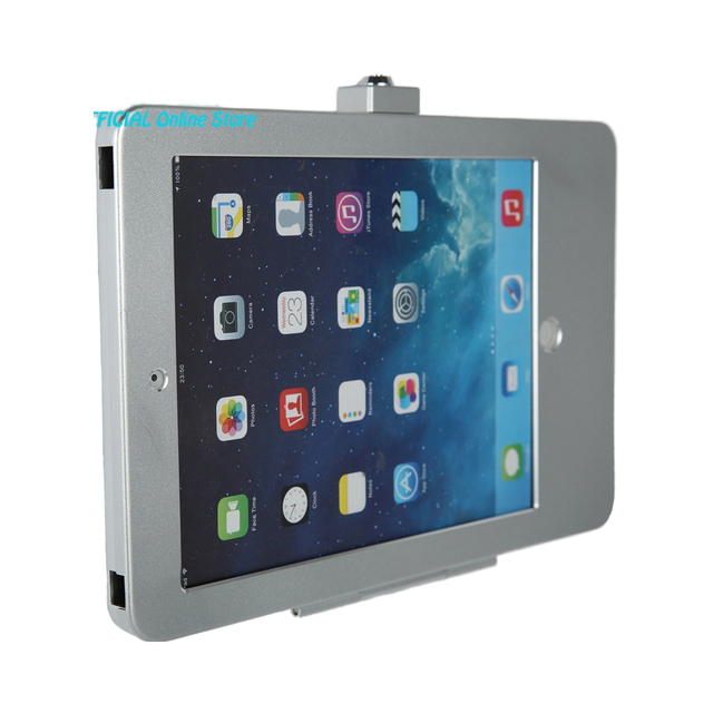 Aluminum Alloy Anti-theft Lock Design Wall Mount Tablet Stand for iPad 2/3/4/Air/Air 2/Pro