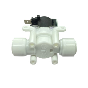 12V Pilot-Operated 3-Point Quick-Connect Household <b>Water</b> Purifier <b>Solenoid</b> <b>Valve</b> with Plastic Inlet for Wastewater <b>Valve</b> - Product Image 1