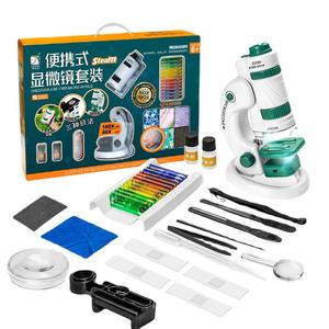 ชุดกล้องจุลทรรศน์พกพา Learn Uma 60-180x พร้อมไฟ LED สำหรับเด็กและนักเรียน - Product Image 3