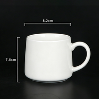 Tasses à café en céramique personnalisées avec logo, grande capacité, poignée confortable, finition mate, pour restaurant, en porcelaine, noir brillant, gris, tasse à boire