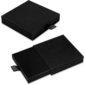 Jewelry gift <b>box</b> cardboard jewelry, necklace jewelry gift <b>box</b> (<b>black</b>) can be customized according to needs - Product Image 1