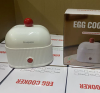 Cuiseur à œufs électrique monocouche, mini-appareil vapeur multifonctionnel et silencieux en plastique pour le petit-déjeuner