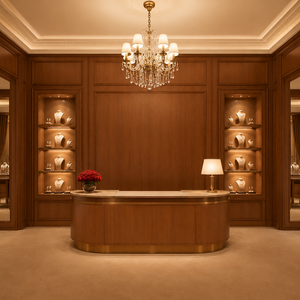 High End Jewelry Watch Shop Interior Decoration Stainless Steel Showcase Central Island Custom Display Furniture - Product Image 3