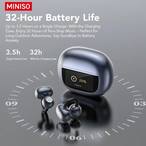 Écouteurs sans fil <span class=keywords><strong>Bluetooth</strong></span> V6.0 MINISO MS212 avec micro et moniteur cardiaque - Conception confortable à clip d'oreille - Product Image 2