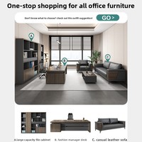 Ensemble de chaises de bureau modernes, simples et luxueuses en MDF Bureau du directeur du président du patron en bois clair