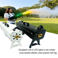Machine à fumée électrique portable 1500W, pistolet à fumée de style fête RGB avec une distance de projection de 3 à 5 mètres