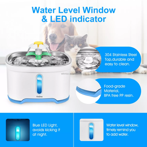 Fontanella d'Acqua Automatica <span class=keywords><strong>per</strong></span> <span class=keywords><strong>Gatti</strong></span> in Acciaio Inossidabile, Silenziosa, Regolabile, con Funzione di Ricarica, <span class=keywords><strong>per</strong></span> la Cura degli Animali Domestici - Product Image 5