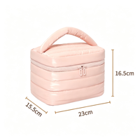 Trousse de Maquillage Grande Capacité Rembourrée et Imperméable avec Logo Personnalisé, Organisateur Cosmétique Portable de Voyage pour Femmes
