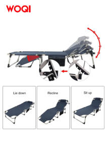 WOQI, портативная складная кровать для кемпинга, Пляжная кроватка, металлическая односпальная кровать, распродажа, роскошная раскладная кроватка для взрослых, для отдыха на открытом воздухе, раскладная кроватка для кемпинга - Product Image 3