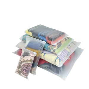 Translucent Pvc Clear Plastic Bags Custom Logo Frosted Poly Zipper Bags For Clothes Shoes Packaging clear Bag Ziplock Baggies