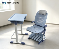 Ensemble de mobilier scolaire : Bureau et chaise pour étudiant, réglables en hauteur, table d'étude pour enfants avec panier de rangement, bureau de sieste durable
