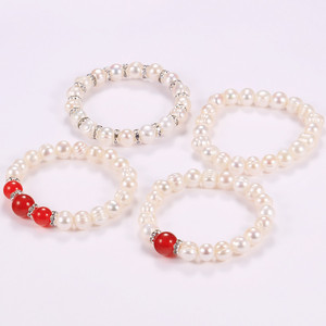 Bracelets en perles d'eau douce de Zhuji, motif de croissance, accessoires de mode perlés, vente en gros, approvisionnement pour stands - Product Image 1